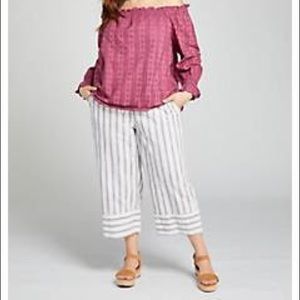 COPY - Striped Wide Leg Crop